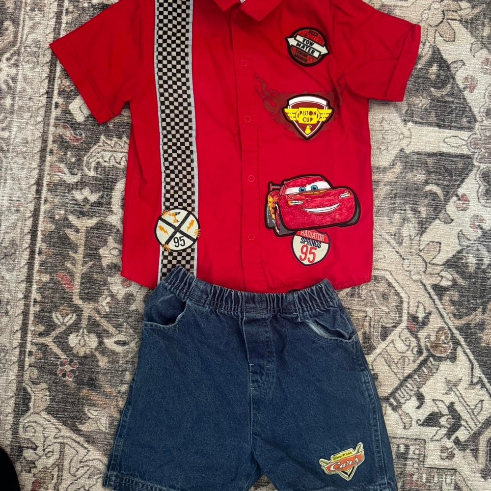 Disney Cars shirt and shorts set Size 4T